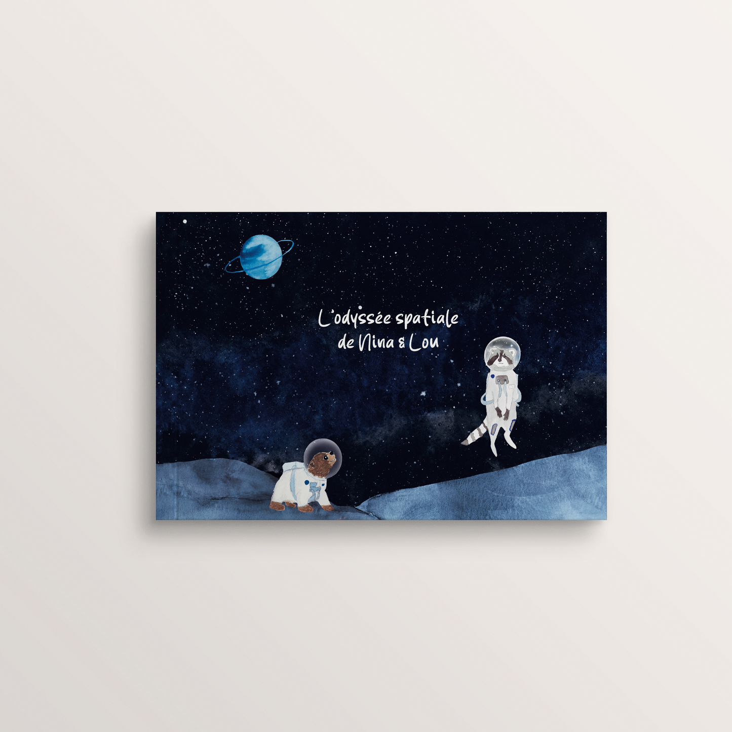 livre personnalisé enfant - couverture galaxie