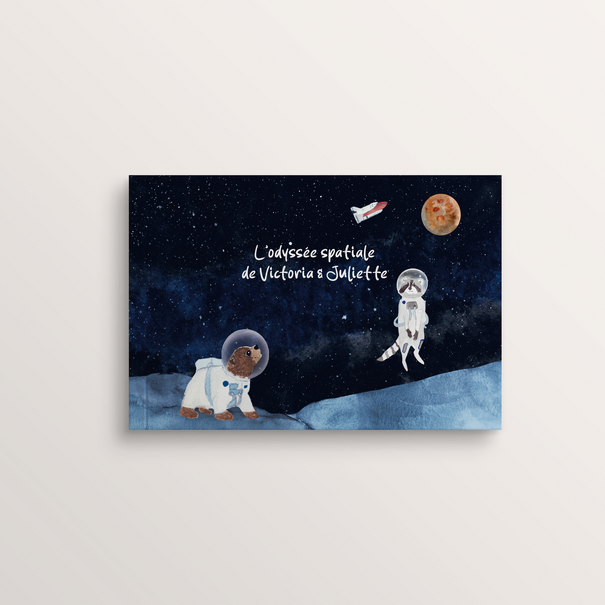 livre personnalisé enfant - couverture de livre - planètes